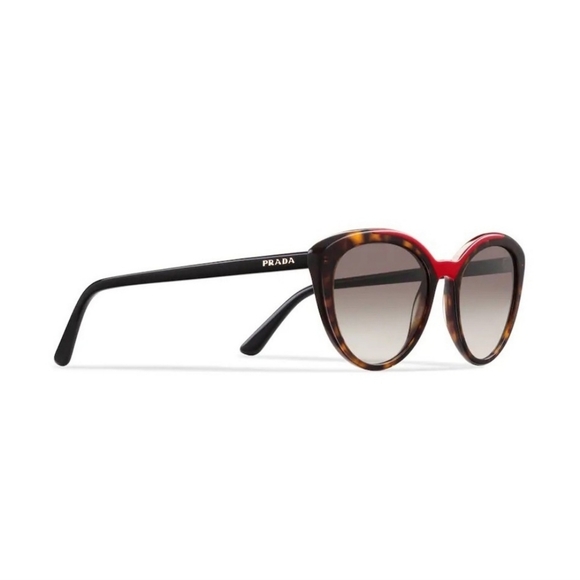 Prada Women's 54mmTortoise and Red Sunglasses - Picture 3 of 6